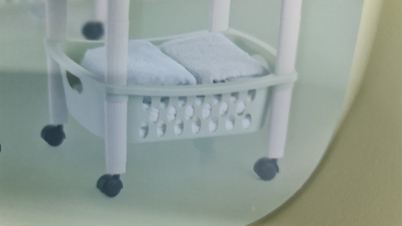 3-Tier Basket Rack with Wheels – Mobile Storage Organizer for Home & Kitchen
