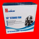 16-Inch Stand Fan – Adjustable Height, 3 Speeds, Oscillation & Timer